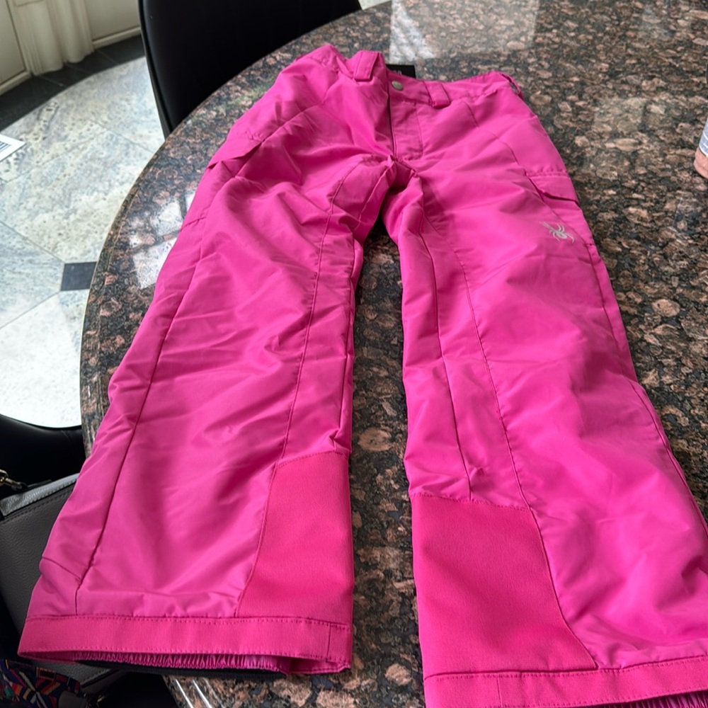 Gently used wore 1 Spyder  girl ski pants waterproof
